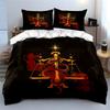 Golden Scales and Red Snake Bedding Duvet Cover Set Duvet Cover Pillowcases  (1*Duvet Cover 2*Pillowcases, without duvet insert)