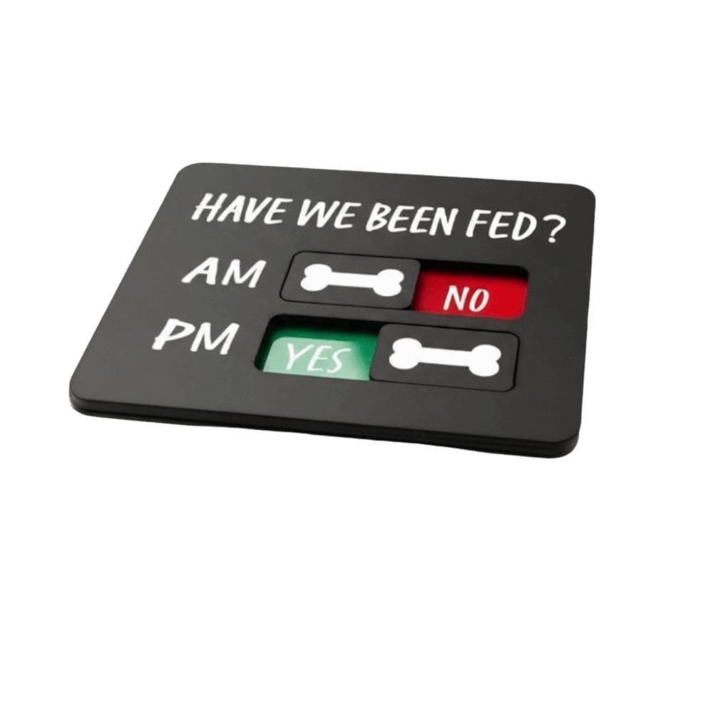 Slider Sign Pet Feeding Reminder Wooden Pill Reminder Kitchen Organization