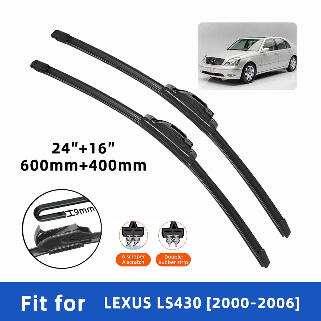 2PCS 4PCS Wiper Blades for LEXUS LS430 2000-2006 Front Double Rubber Strip Wiper Blade Windshield Brushes Windscreen Window Accessories