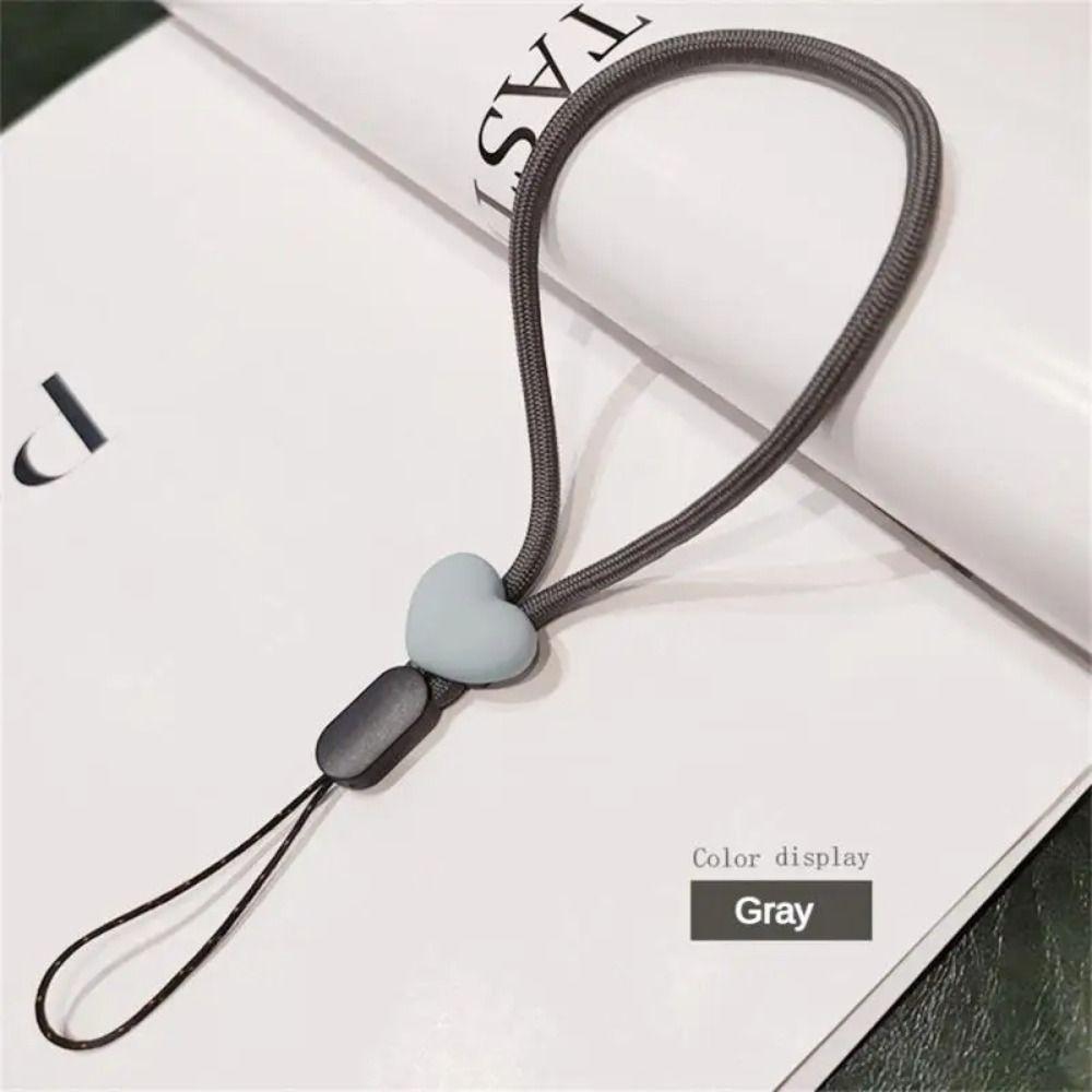 Adjustable Elastic Mobile Phone Lanyard Love Short Wrist Strap Cute Mobile Phone Phone Strap Phone