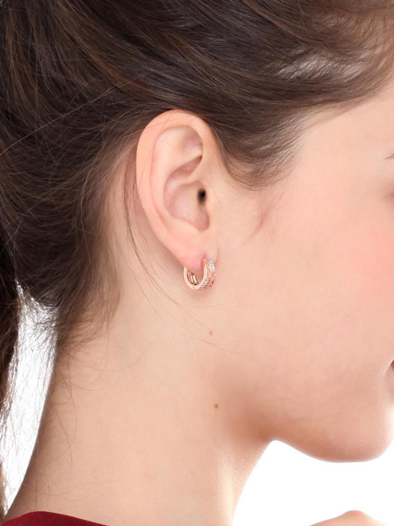 [Geiger Jewelry] 18K One-Touch Two-Ring Earrings (Gold Pin) GI8KPEE014