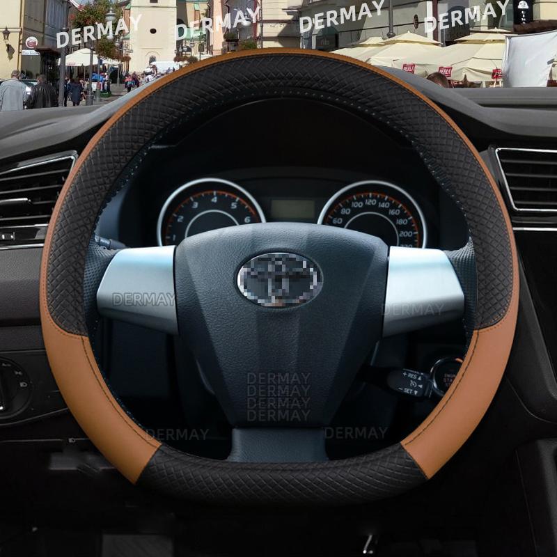 Для Toyota AE10 AE20 2003 ~ 2017 DERMAY Автомобильный чехол на руль из искусственной кожи Автоаксессуары для интерьера Fast