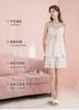Fenteng 100% Cotton Refreshing Strap Pure Desire Plaid Floral Home Suit Set for Women