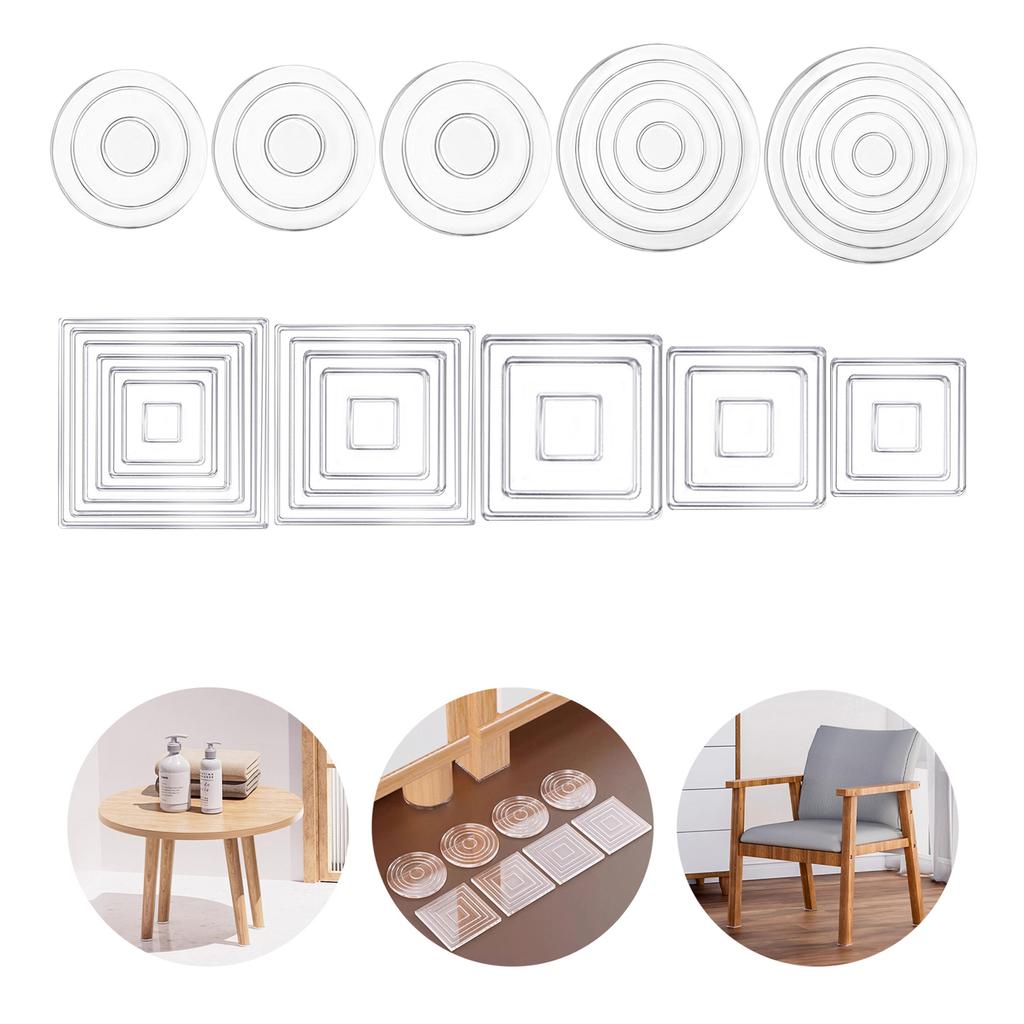 4 шт. Силиконовые нескользящие накладки, предотвращающие перемещение, коврики для ножек стола, ножки кровати, противоскользящие фиксаторы, прозрачные антивибрационные накладки, мебельные прокладки