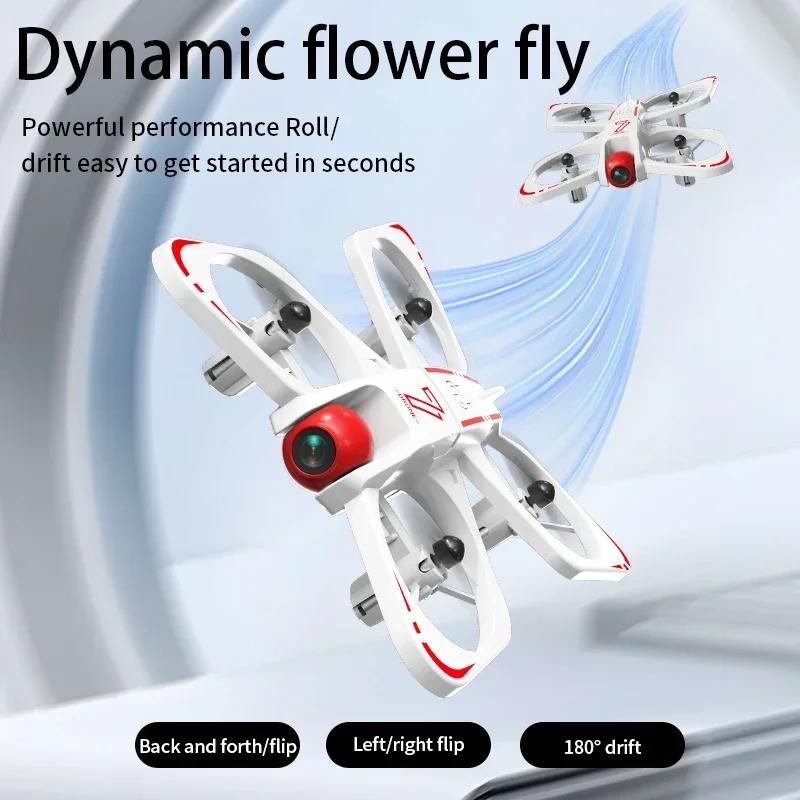 Non-Toxic Cz07 Uav Dazzling Lighting Night Drone Toy 4K Hd Dual-Camera Drone Aerial Pography Aircraft Stunt Rc Toys Children'S Day Gift