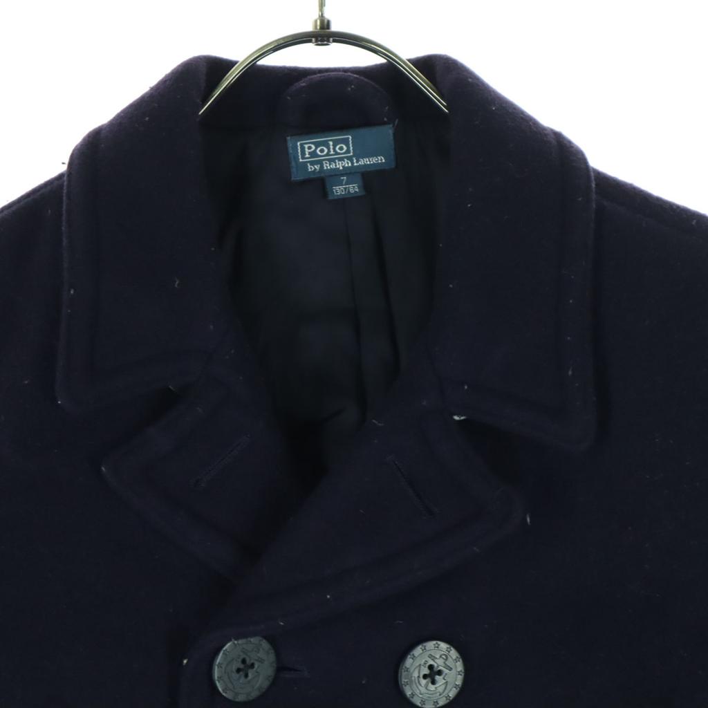 Polo by Ralph Lauren Двубортное пальто с длинным рукавом 130 Синий Детское Б/У