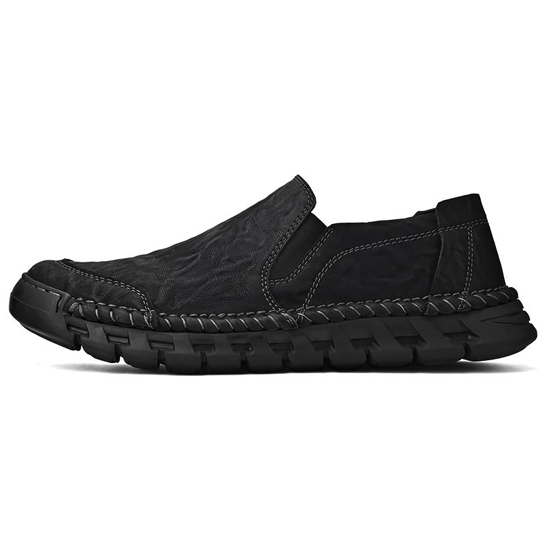 Мужская повседневная обувь из натуральной кожи ручной работы. Удобные мокасины. Мужская деловая обувь на плоской подошве.