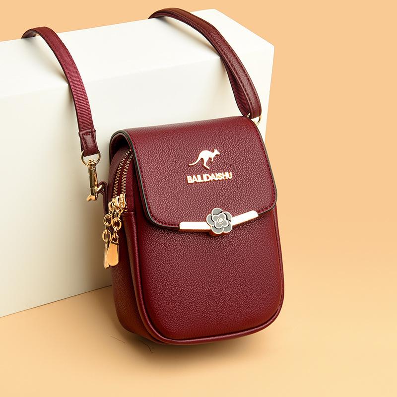 Весенняя новая модная сумка для мобильного телефона, сумка через плечо для женщин, многослойная