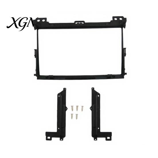 Car Stereo Mounting Panel 9 Inch Radio Dash Kit for Toyota 2009 Prado 120, Installation Double Din Trim Fascia with Brackets Screws, Center
