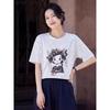 Basic House Women's Printed Short Sleeve T-Shirt