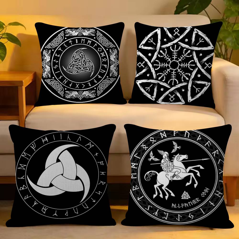 Viking Amulet Decorative Room Aesthetics Pillow Case Home Decor Bedroom Sofa Bed Couch Pillow Cover x Fashion