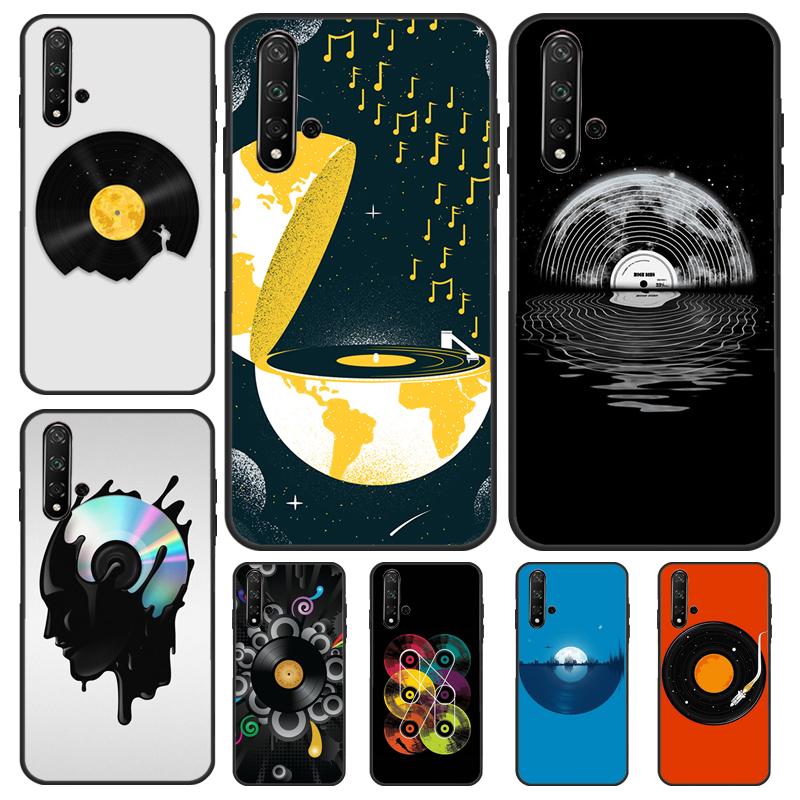 Виниловый DJ-диск Чехол-Арт Для Huawei P Smart 2019 Nova 5T 9 10 SE 3i 8i 11i Y60 Y61 Y70 Y90 P20 P40 Lite P30 Pro