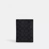 Coach Passport Card Case In Signature Canvas Tan Black