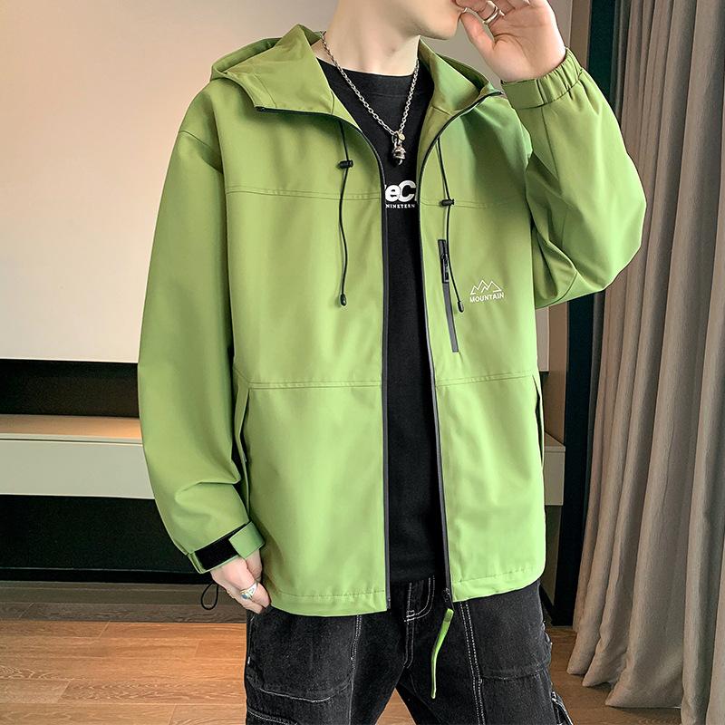 Куртка с капюшоном, мужская, весенне-осенняя, свободная, универсальная, ветрозащитная, куртка для активного отдыха, повседневная, студенческая, куртка-карго