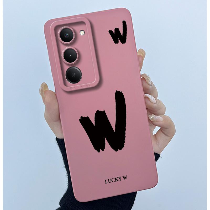 For Xiaomi Redmi 15 5G Cover Case Cute Initial Letters Couple Silicone Soft Matte Phone Bumper for REDMI15 5G Shockproof Casing