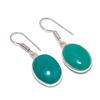 Green Onyx Gemstone 925 Sterling Silver Jewelry Earring 1.38"