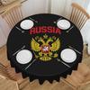 Russian Empire Coat of Arms of Russia Tablecloth Round Oilproof Eagle Table Cover Cloth for Banquet 70 Inch