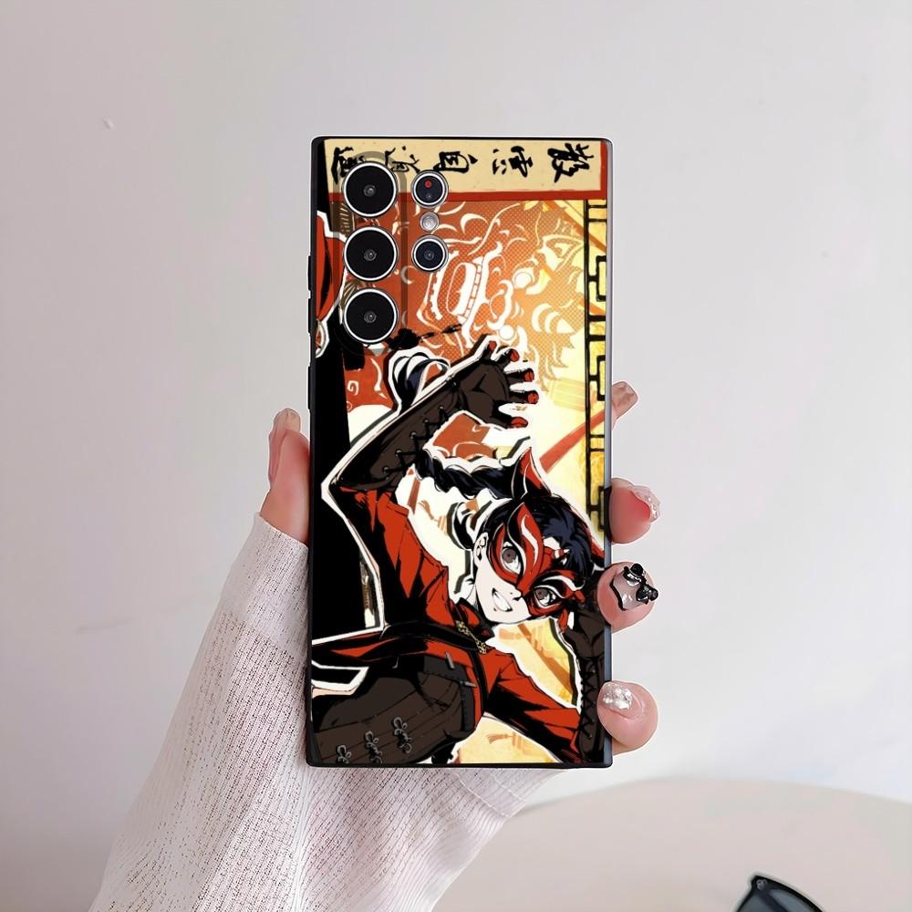 Чехол для телефона P-Persona 5 Аниме для Samsung Galaxy S25 S24 S22 S23 Ultra S21 S20 Plus 5G Матовый Нескользящий Полное Покрытие Мягкий Чехол