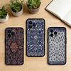 Чехол для мобильного телефона AAA с персидским узором для iPhone 17,16,15,14,13,12,11 Plus,Pro Max,XS,Мягкий силиконовый черный чехол