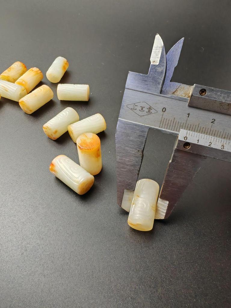 Натуральный Хэтяньский нефрит, квадратные цилиндрические бусины, 22 мм x 1,1 мм, DIY свободные аксессуары для нанизывания в старинном стиле