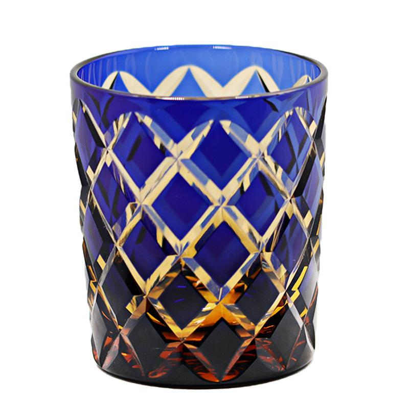 Джинжи Эдо хрустальный стакан для виски Ривей ручная резьба ромбовидный узор ручная резьба