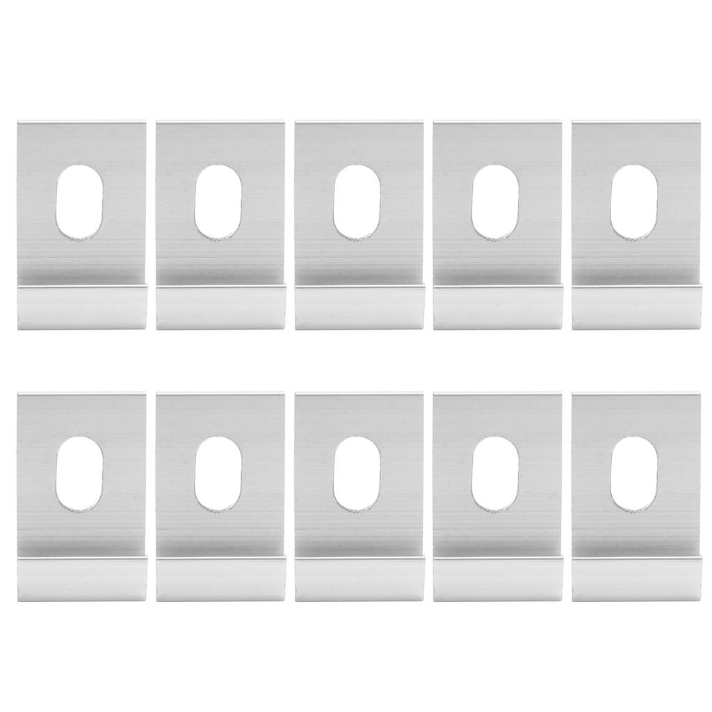 10Pcs Base Clips Hook Fixings Attaches Aluminium Greenhouses Fixture Set