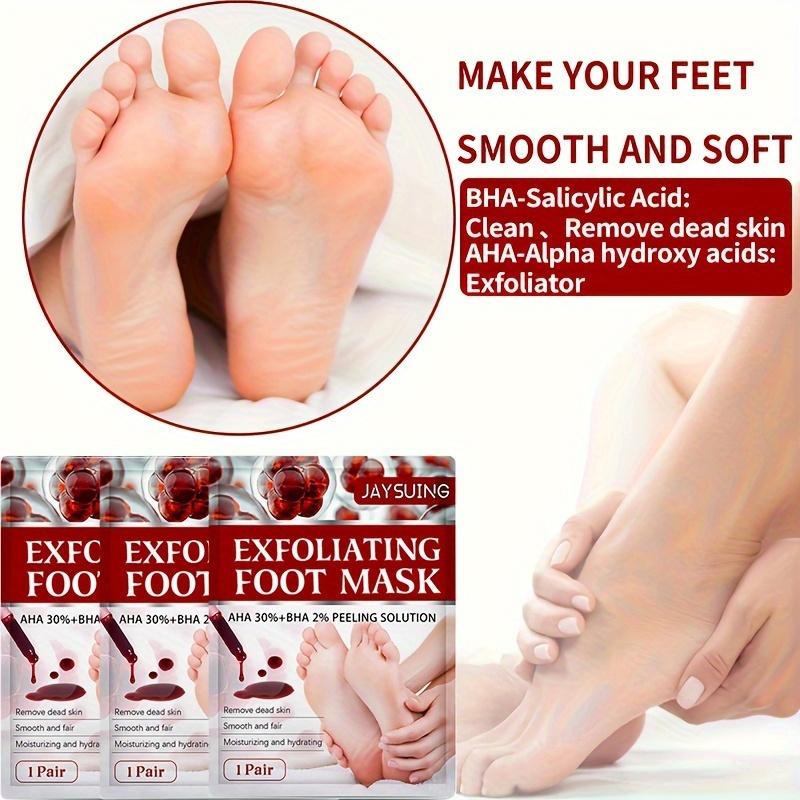 3 пары AHA 30% + BHA 2% Peeling Solution Foot Mask, увлажняющая маска для ног, делает ноги гладкими и мягкими