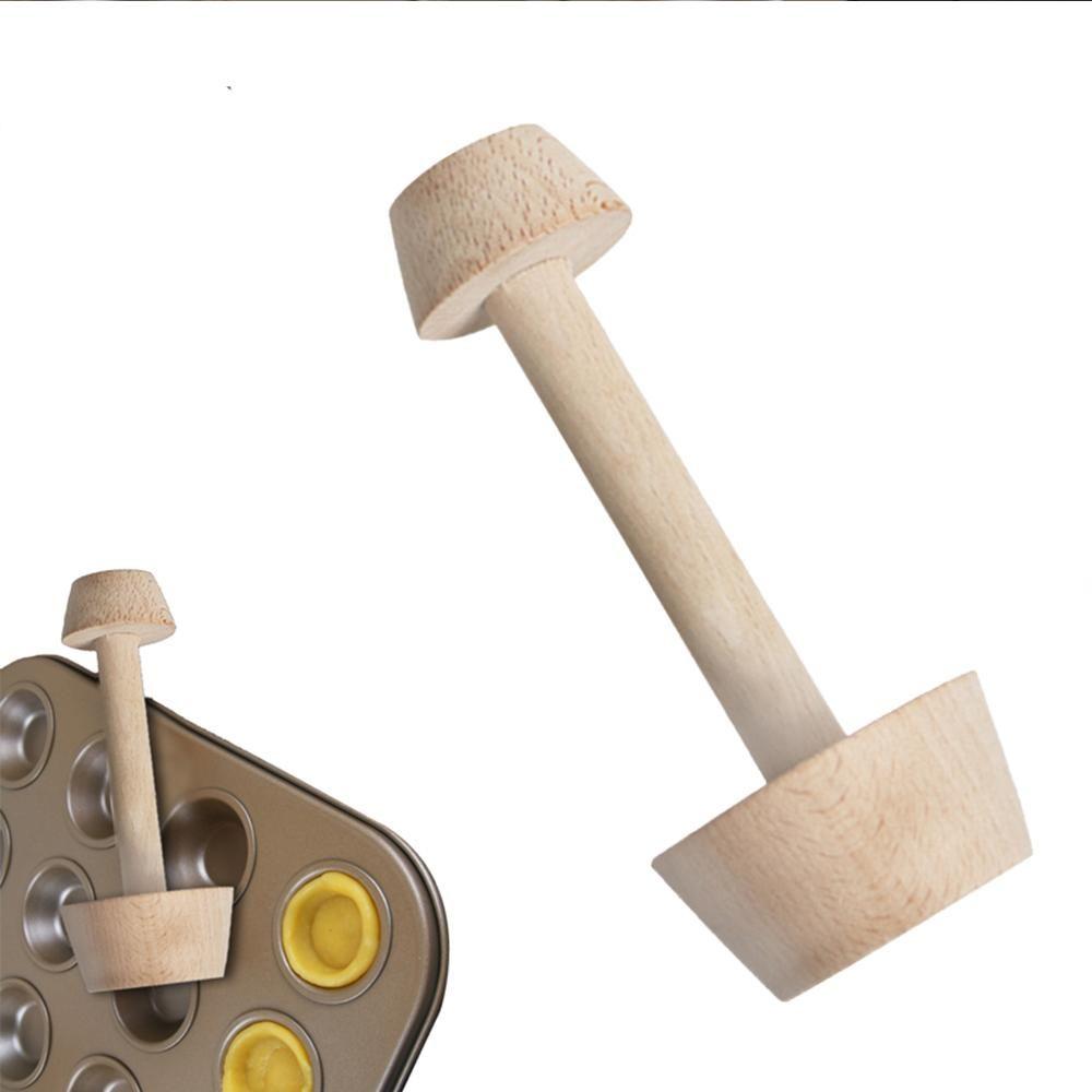 Кухонные принадлежности для выпечки Форма для яичных тарталеток Выталкиватель для выпечки Деревянный трамбовщик для яичных тарталеток Инструменты для тортов