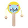 Cartoon Animal Wooden Handheld Musical Rattle Drum Shaker Education Baby Toy