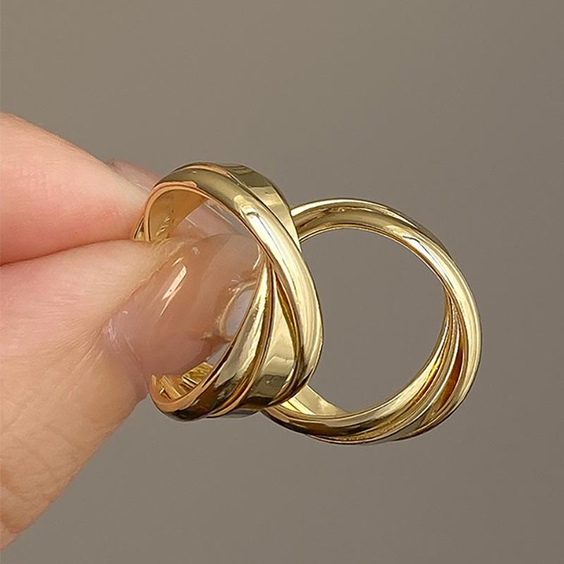 1Pair Minimal Design Metal Exaggerated Geometric Ear Stud Earrings For Women Girls Fashion Temperament Jewelry Party Accessorie