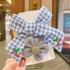 Pretty Hair Accessories for Baby Girls 5 PCS Mini Hair Clips Set Sweet Candy Color Bow Flower Fabric Side Clips