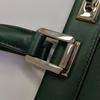 [Pre-Owned] Zumi Double G Buckle Leather Large Capacity Shoulder Crossbody Tote Bag Medium - Very Good #KV32HG