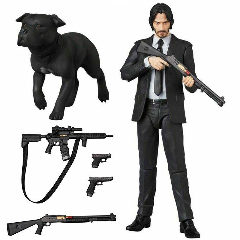 Authentic Style Medicom Toy Mafex 085 John Wick Chapter 2 Action Figure In Compact 16cm Size With Fine Workmanship