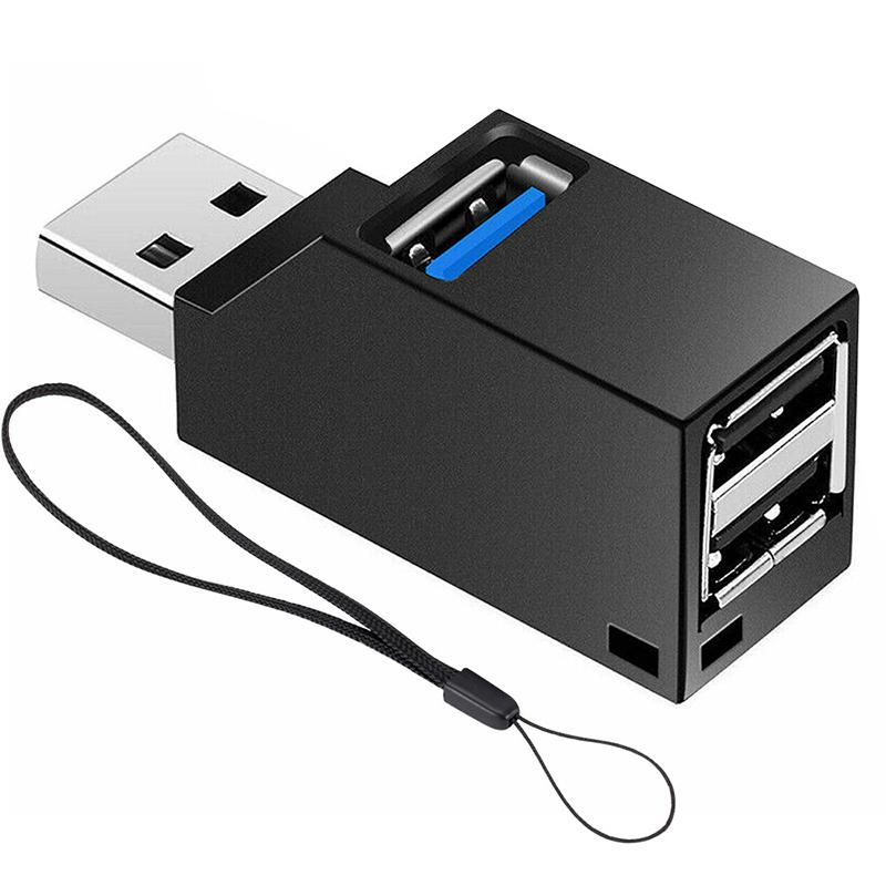 3 in 1 USB 3.0 HUB Adapter 3 Ports USB Extender High Speed Data Transfer Splitter Docking Station for PC Laptop U Disk Card Read