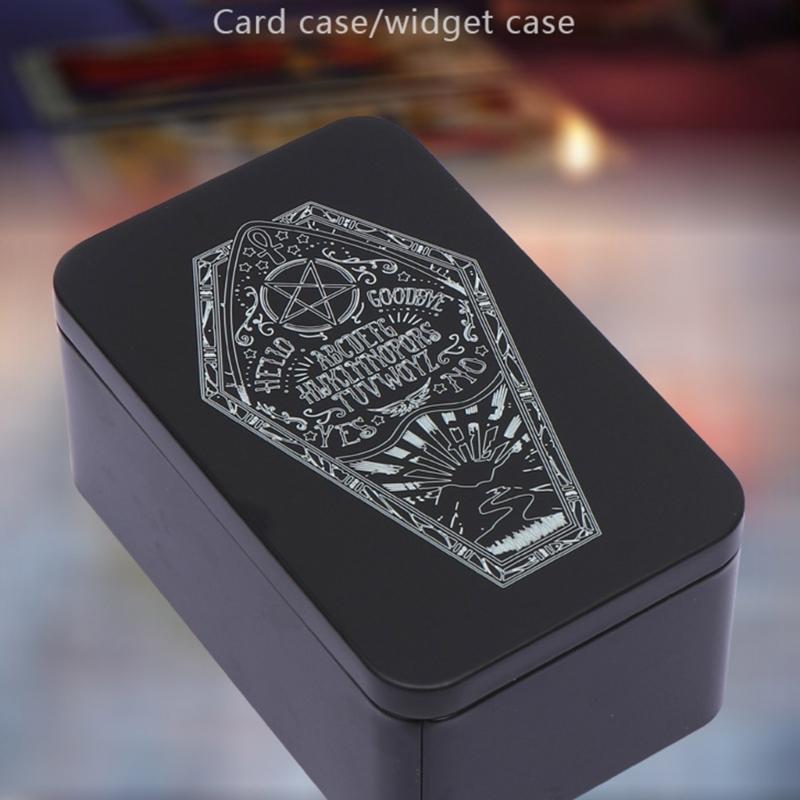 Iron Tarots Cards Storage Case Portable Tarots Cards Box Game Cards Container