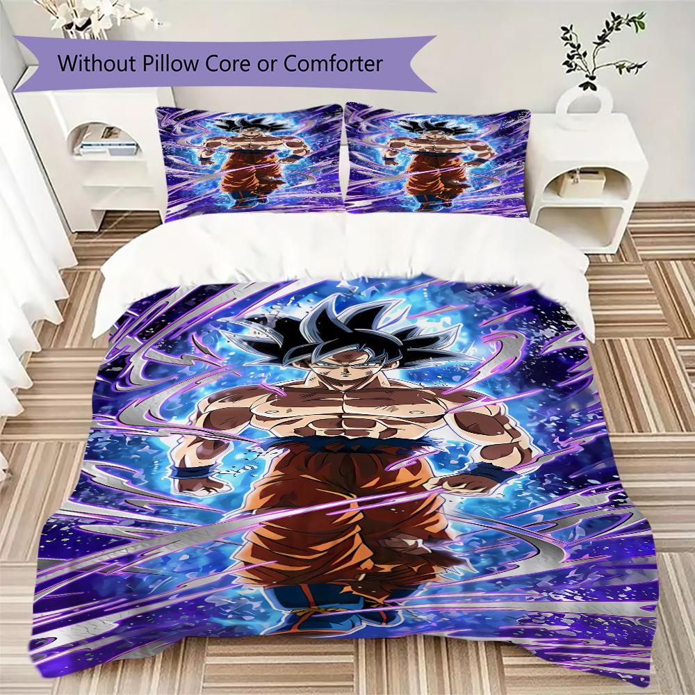 Набор постельного белья Son Goku из 3 предметов, пододеяльник, цифровой принт, без наполнителя, мягкий, подарок для детской спальни -HYQ14