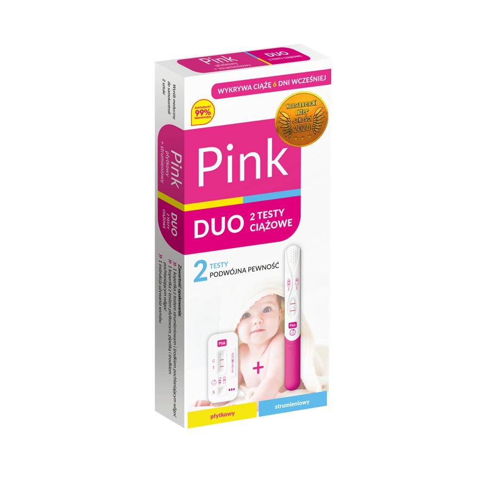 Platelet + Stream Pregnancy Test 2in1 Pink Duo 10 /U 1 pc