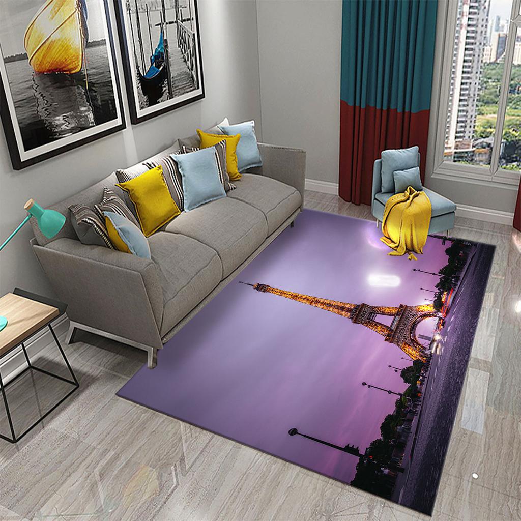 3D Романтические ковры с Эйфелевой башней для гостиной, спальни, ванной комнаты, прихожей, противоскользящий коврик, декор, кухонный коврик, придверный коврик