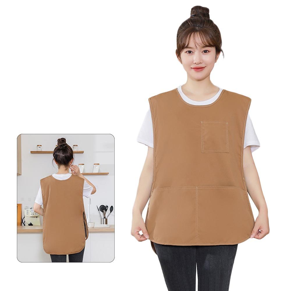 Waterproof Stain-Resistant Apron Nylon Vest Style Breathable Sleeved Apron Multipurpose Clothing Accessories