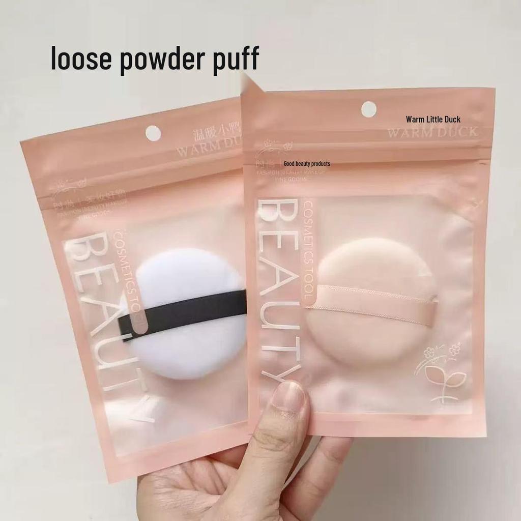 Ultra Soft Round Powder Puff for Loose, Setting, Cushion, and Dry Powder Makeup