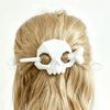 Punk Style Skull Hair Sticks Hollow Halloween Skull Headwear Fashion Skeleton Hairpin  Daily Wear