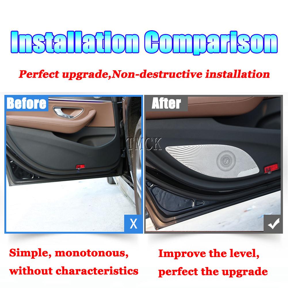 AAUH1 For Mercedes Benz E Class W213 E200 E220 E260 E300 E350 AMG E43 E53 E63 2016-2023 Car Front Rear Door Audio Speaker Cover Trim