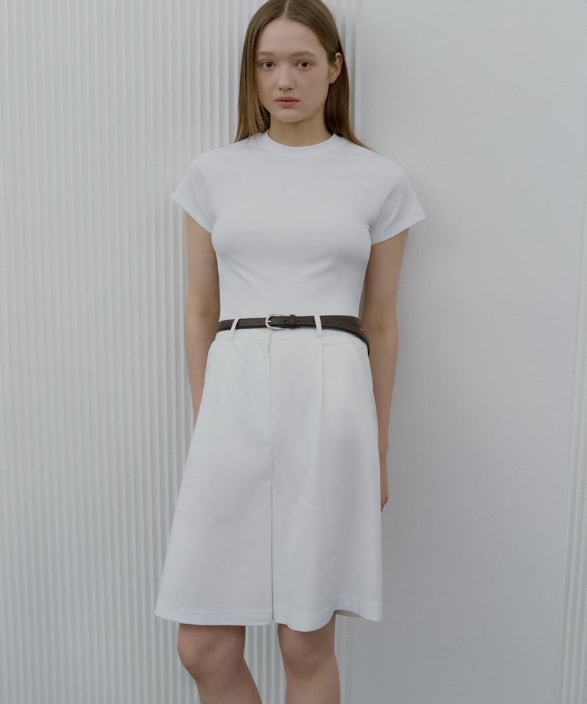 GNGB Relaxed Wide Bermuda Pants_White