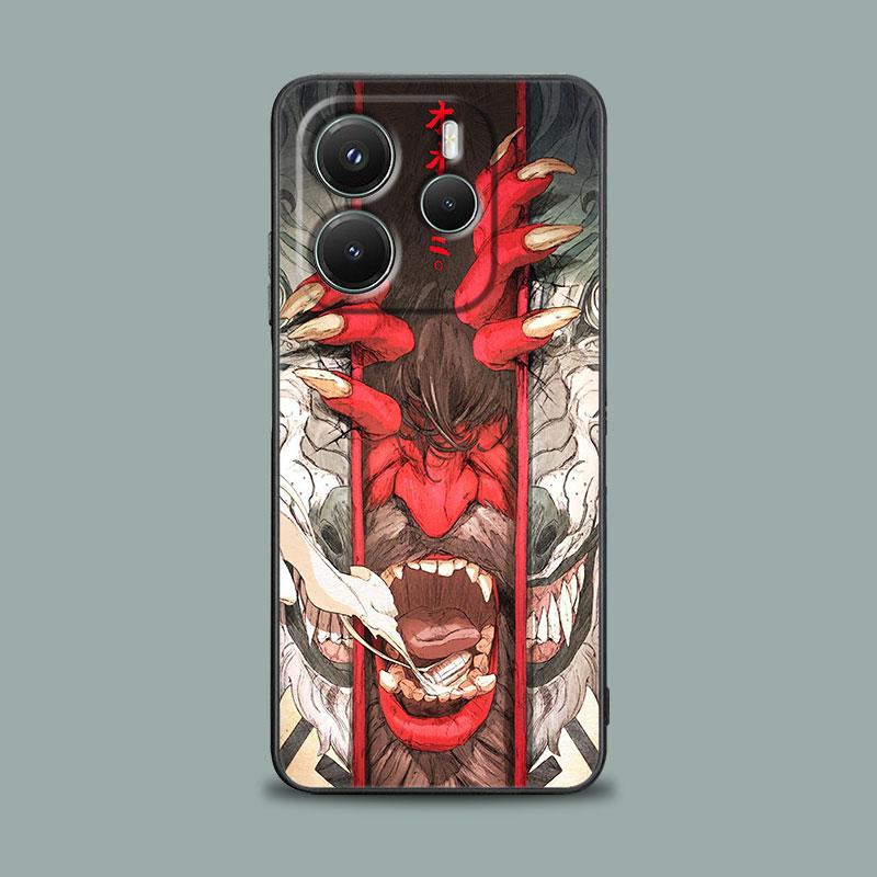 Чехол для телефона Samurai Ghost Hannya Ukiyo-E Mask для Xiaomi Redmi 14C 12C 10C 13C 4G Redmi Note 14 13 12 11 10 Pro Plus 12S 9S