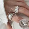 Geometric High-Polish Criss-Cross S925 Silver-Plated Open Ring - Women's Stackable Index Finger Jewelry