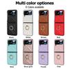 Модный кожаный чехол для телефона с кольцевым кронштейном для Samsung Galaxy Z Flip 5 Case Z Flip 4 Case Z Flip 3 Складной экран Защитный чехол от падения
