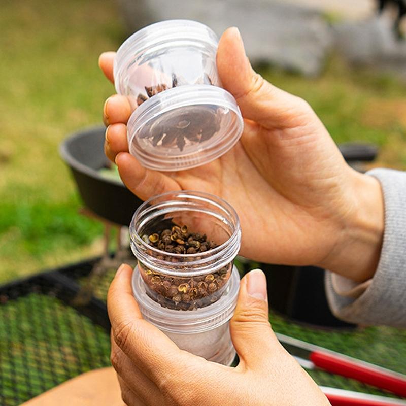 Набор из 5 штук уличных портативных соединяемых бутылочек для приправ, для кемпинга, пикников, рыбалки, барбекю, коробка для приправ, сохраняет специи сухими