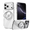 Прозрачный противоударный чехол для iPhone 17 Pro Max/Pro/Air с подставкой, вращающейся на 360°, и полным покрытием кнопок