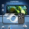 For iPhone 16 Pro Clear Phone Case Compatible with MagSafe PC Cover with Camera Lens Slider