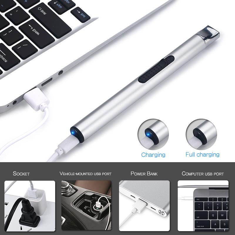 Электрические беспламенные дуговые зажигалки беспламенные зажигалки USB перезаряжаемые зажигание барбекю свечи зажигание безопасно для кухни